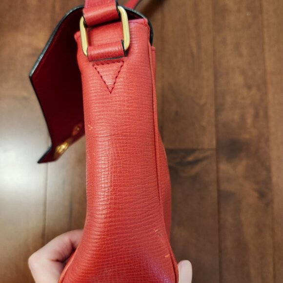 Celine red leather shoulder bag vintage - Picture 10 of 16